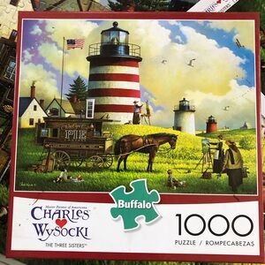 Charles Wysocki “the three sisters” 1000 piece puzzle complete with poster